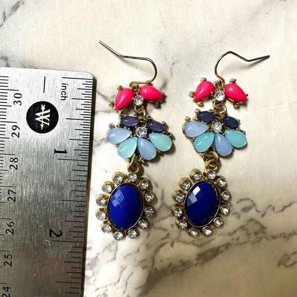 Colorful drop statement earrings - Picture 8 of 8